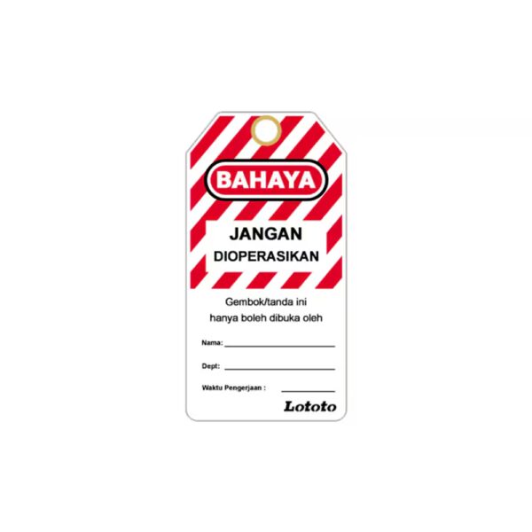 Lototo Safety Tag (Label Pengunci) L497A IND 1pc
