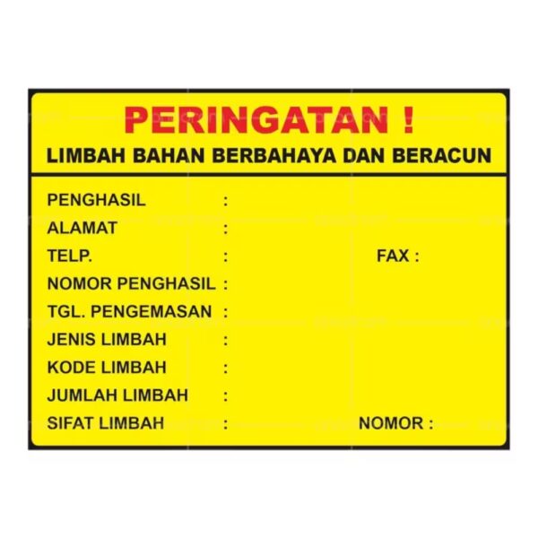 RGP Sticker Hazardous Waste (B3) Label (Rambu Keselamatan)